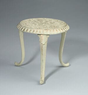 Antique Gold/White Heart Table