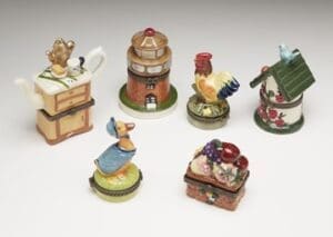 Porcelain Mini Boxes - Set Of 6