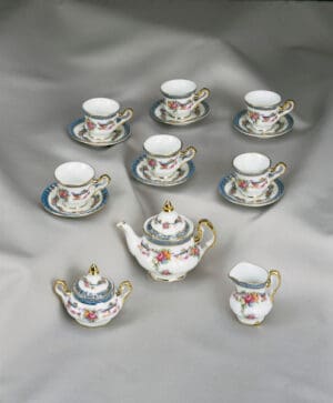 Mini Tea Set 17pc Set, Blue