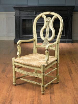 Arm Chair Lyre - Parchment Finish
