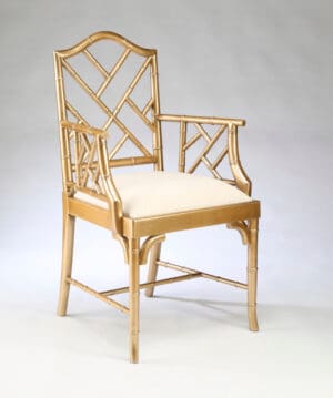 Arm Chair - Antique Gold Finish