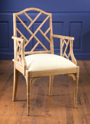 Arm Chair Bamboo - Pickled Finish