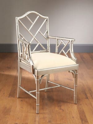 Arm Chair Bamboo - Silver Finish