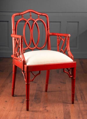 Arm Chair - Red Finish