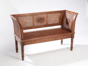 2 Seater Rattan - Walnut Finish