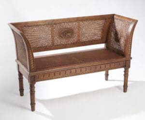 2 Seater Rattan – Walnut Finish