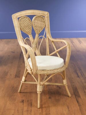 Arm Chair Rattan - Natural Finish