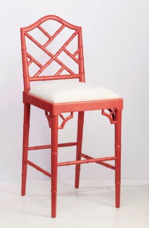 Bar Stool Bamboo - Red Finish