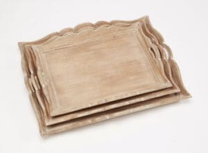 Tray Set of 3 – Pickled Finish