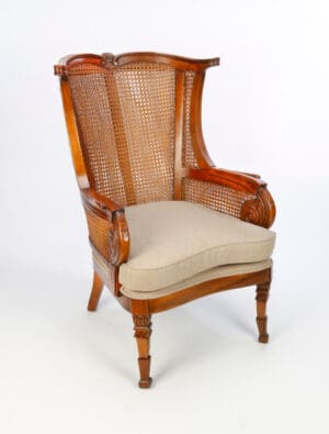 Lord Byron Reading Chair - Walnut Finish