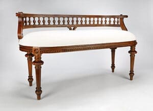 French Settee - Walnut Finish