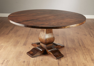 Dining Table Smooth Top Pecan Finish