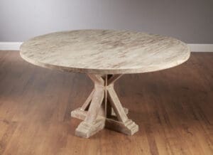 Dining Table Round Brown Finish