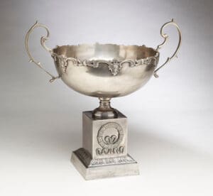 Antique Silver Bowl With Handle
