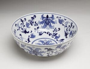 Bowl, Blue Floral