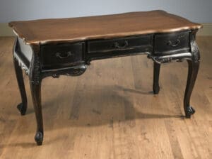 Desk French - Natural Top Black Finish