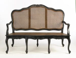 3 Seater Country French II Dark Cane - Pickled Finish