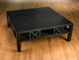 Coffee Table X Design – Antique Black Finish