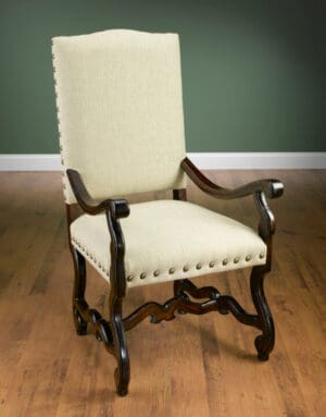 Arm Chair Linen Pecan Finish