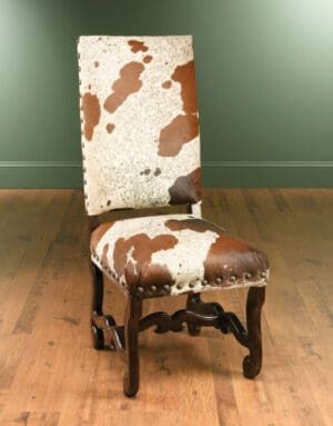 Chair Nancy Cow Hide Brown Finish