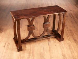 Console Table 3 Circle Pecan Finish