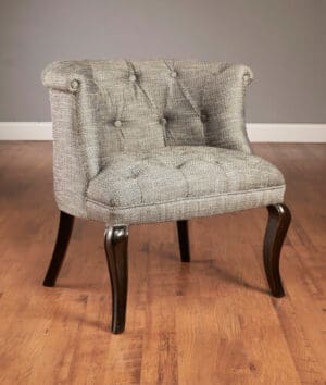 Chair Club Gray Fabric Black Finish