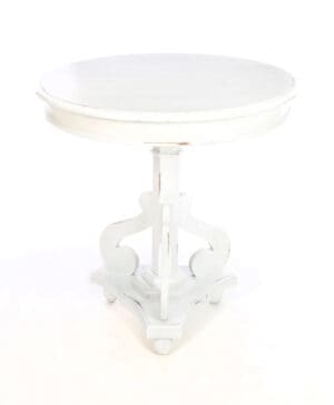 Small Round Table - White Finish