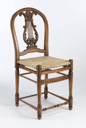 Counter Stool Lyre - Walnut Finish