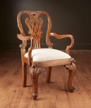 Arm Chair Chippendale - Antique Walnut Finish