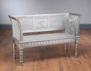 2 Seater Rattan - Silver Finish