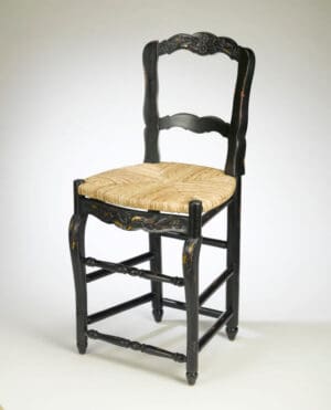 Counter Stool Country French II - Black Finish