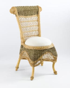 Chair Sena With Cushion Linen Fabric - Natural Finish