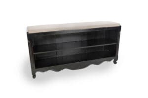 Window Bench With 1 Shelf - Black Finish