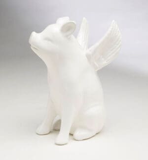 Pig With Wings, White Finish