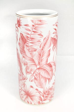 Tropical Leaf Umbrella Stand, Pink