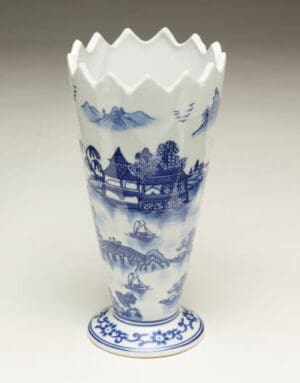 Vase, Blue Willow