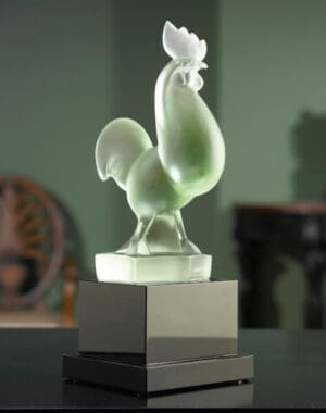 Rooster On Base Pate De Verre