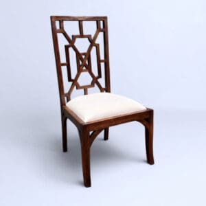 Bamboo Side Chair, Walnut Finish