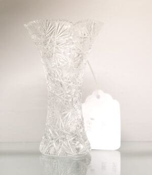 Cut-Glass Clear Vase #2