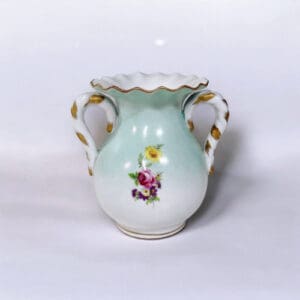 Green Bouquet Vase w/ Handles
