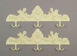 Angel Hook Pair - Antique White Finish