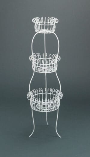 3 Tier Round Basket White