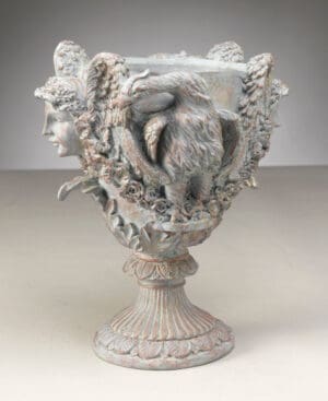 Angel Design Resin Planter Pot, Gray