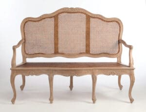 3 Seater Country French II Dark Cane - Pickled Finish