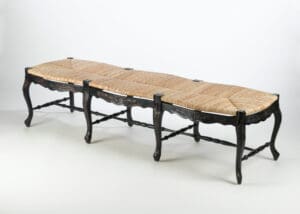 3 Seater Country Backless - Black Finish