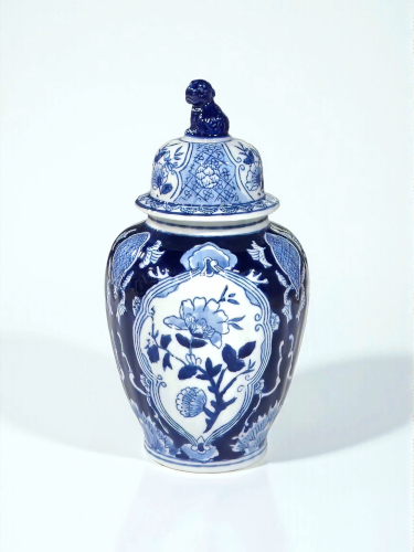 Fluted Fu Dog Jar, 14in